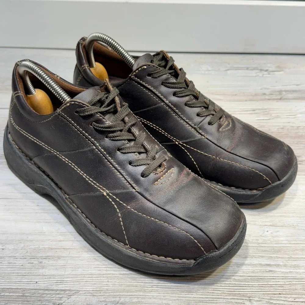 Vintage GBX‎ Shoe Men's 8M Brown Leather Chunky Oxford Lace Up Workwear Y2K